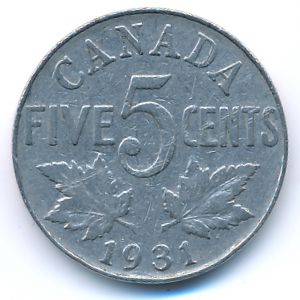 Канада, 5 центов (1931 г.)