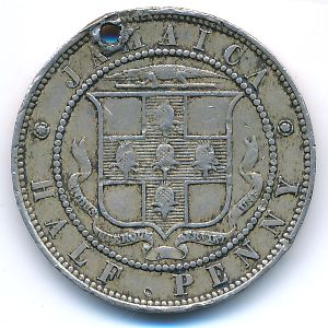 Ямайка, 1/2 пенни (1882 г.)
