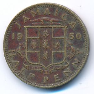Ямайка, 1/2 пенни (1950 г.)