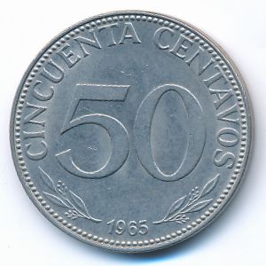 Боливия, 50 сентаво (1965 г.)