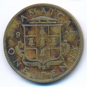 Jamaica, 1 penny, 1937