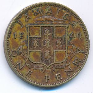 Jamaica, 1 penny, 1940