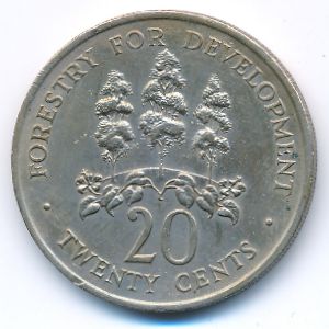 Ямайка, 20 центов (1976 г.)