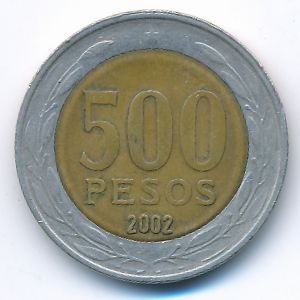 Чили, 500 песо (2002 г.)