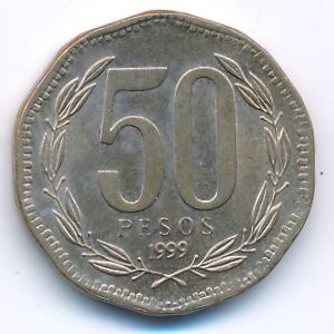 Чили, 50 песо (1999 г.)