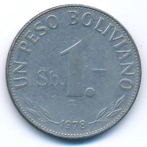 Боливия, 1 песо боливиано (1978 г.)