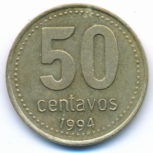 Argentina, 50 centavos, 1994