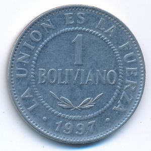 Боливия, 1 боливиано (1997 г.)
