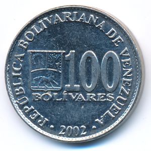 Venezuela, 100 bolivares, 2002