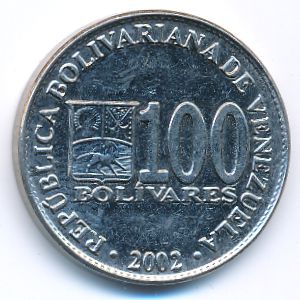 Venezuela, 100 bolivares, 2002