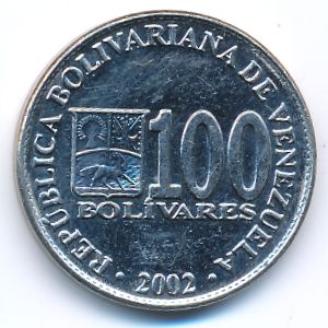 Venezuela, 100 bolivares, 2002