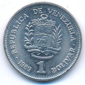 Venezuela, 1 bolivar, 1989