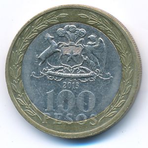 Чили, 100 песо (2013 г.)