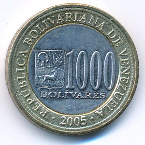 Венесуэла, 1000 боливар (2005 г.)