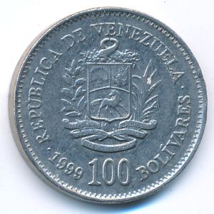 Venezuela, 100 bolivares, 1999