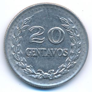 Колумбия, 20 сентаво (1973 г.)