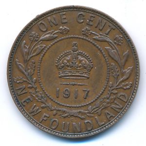Ньюфаундленд, 1 цент (1917 г.)