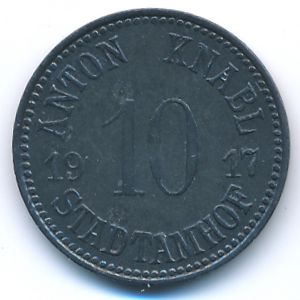 Stadtamhof., 10 пфеннигов, 1917
