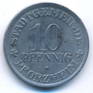 Pforzheim, 10 пфеннигов, 1918