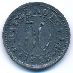 Reutlingen., 50 пфеннигов, 1918
