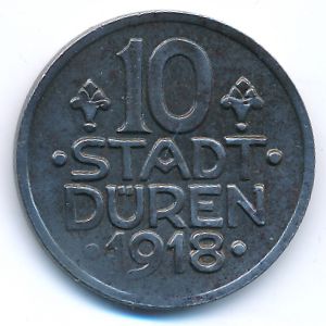 Duren, 10 пфеннигов, 1918