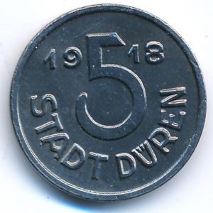 Duren, 5 пфеннигов, 1918