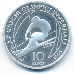 Италия, 10 евро (2005 г.)