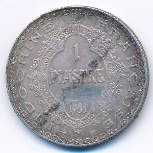 Французский Индокитай, 1 пиастр (1931 г.)