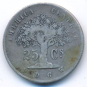 Коста-Рика, 25 сентаво (1875 г.)