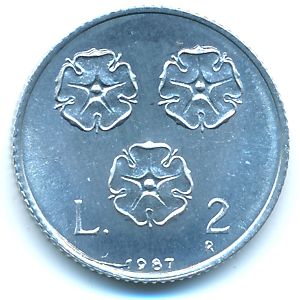 Сан-Марино, 2 лиры (1987 г.)