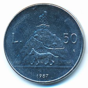 Сан-Марино, 50 лир (1987 г.)