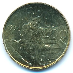 Сан-Марино, 200 лир (1994 г.)