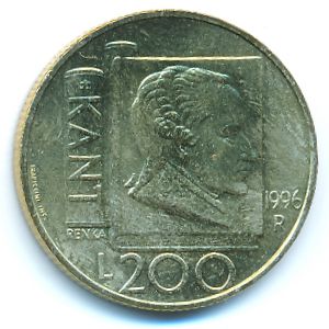 San Marino, 200 lire, 1996