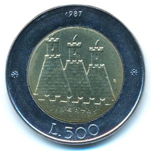 Сан-Марино, 500 лир (1987 г.)