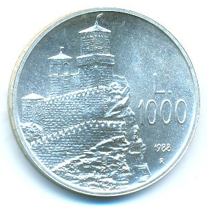 Сан-Марино, 1000 лир (1988 г.)