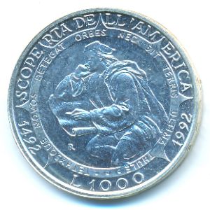 Сан-Марино, 1000 лир (1992 г.)