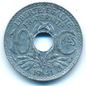 Франция, 10 сантимов (1941 г.)