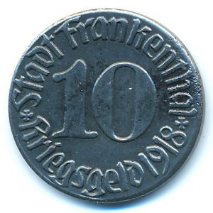 Франкенталь., 10 пфеннигов (1918 г.)