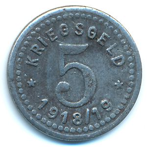 , 5 пфеннигов, 1918