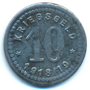 , 10 пфеннигов, 1918