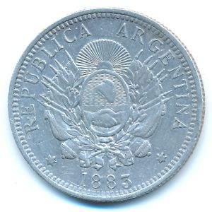 Аргентина, 50 сентаво (1883 г.)