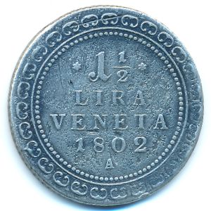 Венеция, 1 1/2 лиры (1802 г.)
