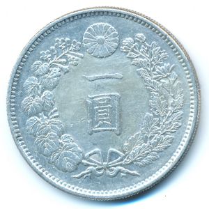 Japan, 1 yen, 1887