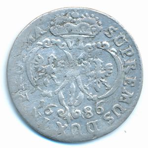 Бранденбург-Пруссия, 6 грошей (1686 г.)