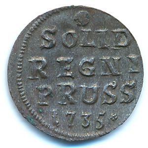 Пруссия, 1 солид (1735 г.)