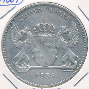 Baden, 1 thaler, 1835