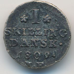 Дания, 1 скиллинг (1809 г.)