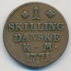 Дания, 1 скиллинг (1771 г.)