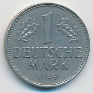 ФРГ, 1 марка (1959 г.)
