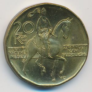 Чехия, 20 крон (2016 г.)